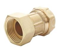 SOMATHERM FOR YOU, Raccord laiton droit pour tube PE Ø25, écrou tournant 20/27, serrage extérieur, joint torique EPDM, étanchéité optimale, usage eau potable, pression 20 bars