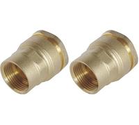 SOMATHERM FOR YOU, Raccord laiton droit pour tube PE Ø32 mm - Femelle 3/4" - Sens unique de montage - Résistant jusqu'à 20 bars - Température de -10°C à +80°C - Garantie 5 ans (Lot de 2)