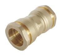 SOMATHERM FOR YOU, Raccord laiton manchon égal pour tube PE Ø40 mm - Longueur 80 mm, pression 20 bars, température -10° à +80°C, joint torique EPDM, norme ACS, garantie 5 ans