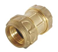 SOMATHERM FOR YOU, Raccord laiton manchon égal Serrage Extérieur pour tube PE Ø20 mm - Étanchéité optimale, pression 20 bars, température +5°C à +80°C, norme ACS, facile à installer