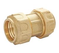 SOMATHERM FOR YOU, Raccord laiton manchon égal Serrage Extérieur pour tube PE Ø25 mm - Étanchéité optimale, pression 20 bars, température +5°C à +80°C, norme ACS, installation rapide et fiable