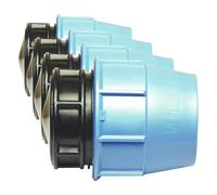 SOMATHERM FOR YOU, Raccord plastique bouchon pour tube PE Ø25 mm - Connexion rapide et facile - Haute résistance - Pression 16 bars - Température max 80°C - Norme ACS - Étanchéité fiable (Lot de 4)