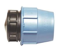 SOMATHERM FOR YOU, Raccord plastique bouchon pour tube PE Ø32 mm - Connexion rapide et facile - Polypropylène haute résistance - Étanchéité avec joint nitrile - Norme ACS - Pression 16 bars