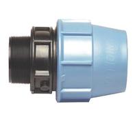 SOMATHERM FOR YOU, Raccord plastique droit pour tube PE Ø25 mm - Mâle 3/4" - Installation facile pour irrigation - Résistant jusqu'à 16 bars et 80°C - Norme ACS - Étanchéité fiable