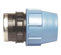 SOMATHERM FOR YOU, Raccord plastique droit pour tube PE Ø50 mm - Femelle 1"1/2 - Haute résistance - Installation rapide - Normé ACS - Étanchéité avec joint torique - Pression 16 bars