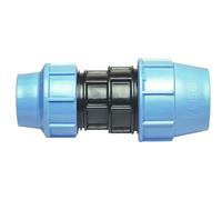 SOMATHERM FOR YOU, Raccord plastique manchon droit réduit pour tube PE Ø25-20 mm, en polypropylène haute résistance, étanchéité par joint torique, pression 16 bars, température max 80°C