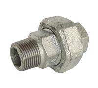 SOMATHERM FOR YOU, Raccord Union conique en fonte galvanisée Mâle-Femelle 15/21 N° 341 - Résistant à la corrosion, idéal pour réseaux d'eau chaude et froide, compatible avec raccords galva
