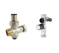 SOMATHERM FOR YOU - Réducteur de pression à piston - Ecrou tournant -Mâle 20/27 & COMAP Groupe de sécurité 889 siège Inox droit pour chauffe eau, cumulus - 20x27 ou 3/4" - R110007001