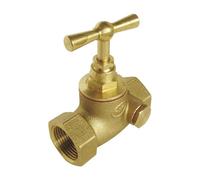SOMATHERM FOR YOU, Robinet d'arrêt à potence à purge à visser - Double Femelle 1/2" - Corps en laiton brut - Normé NF et ACS - Idéal pour vidage et hivernage - Température max 80°C
