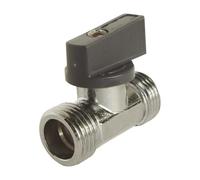 SOMATHERM FOR YOU, Robinet d'arrêt chromé droit 1/4 tour double mâle 15/21 en laiton, finition esthétique, système d'ouverture rapide, compatible avec vis standards en plomberie