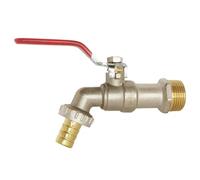 SOMATHERM FOR YOU, Robinet de puisage à sphère, poignée Plate 1/4 Tour, mâle 3/4", raccord au Nez 3/4", Corps Laiton chromé, Pression Max 10 Bars, température Max 90°C, Norme ACS