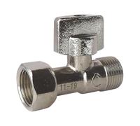 SOMATHERM FOR YOU, Robinet de WC 1/4 de tour droit nickelé brut M12/17 - Ecrou prisonnier 12/17 - Raccordement rapide, étanchéité par joints toriques, pression max 6 bars, eau froide