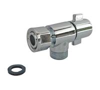 SOMATHERM FOR YOU, Robinet de WC 1/4 de tour équerre chromé M12/17 - Ecrou prisonnier 12/17 - Raccordement rapide, étanchéité optimale, pression max 6 bars, idéal pour réservoir de chasse