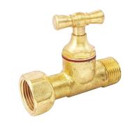SOMATHERM FOR YOU, Robinet de WC droit en laiton brut M12/17 avec écrou tournant 12/17, fermeture à potence, remplissage rapide, pression max 6 bars, idéal pour réservoir de chasse