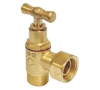 SOMATHERM FOR YOU, Robinet de WC équerre en laiton brut M12/17 avec écrou tournant 12/17, fermeture à potence, presse-étoupe, pour raccordement réservoir, pression max 6 bars