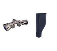 Somatherm For You Robinet Double 2 têtes en Y M15/21 - M20/27 & Entonnoir d'évacuation Double Ø40