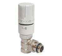 SOMATHERM FOR YOU, Robinet thermostatique équerre 15/21, tête M30x15, réglable 5-29°C, raccord M 1/2", étanchéité parfaite, compatible avec radiateurs 15/21, installation murale ou sol