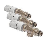 SOMATHERM FOR YOU, Robinet thermostatique équerre inversé 1/2" (15/21) avec tête M30x15, réglable de 5 à 29°C, joint torique intégré, compatible avec tous les radiateurs (Lot de 3)