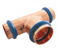 SOMATHERM FOR YOU, Té agrandi au centre cuivre à sertir FFF Ø14 Ø16 - Raccord à sertir cuivre certifié ATEC, joint EPDM, pression max 16 bars, température max 95°C, indémontable