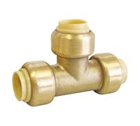 SOMATHERM FOR YOU, Té laiton égal à clipser pour tubes cuivre, PER ou multicouche Ø16 mm, installation rapide et facile, raccord démontable, durable, pression max 4 bars, température max 90°C