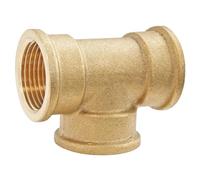 SOMATHERM FOR YOU, Té Laiton Triple Femelle 33/42 à Visser - Raccordement Plomberie - Compatible Réseaux Eau Sanitaire et Chauffage - Étanchéité sur Filet ou Joint Plat