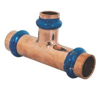 SOMATHERM FOR YOU, Té réduit cuivre à sertir FFF Ø14 Ø12 - Raccord indémontable certifié ATEC, pression max 16 bars, température max 95°C, joint d'étanchéité EPDM, profil V
