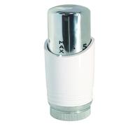 SOMATHERM FOR YOU, Tête thermostatique M30x1,5 design blanc/chromé pour radiateur ou sèche-serviette, contrôle précis de la température, fonction antigel, installation facile
