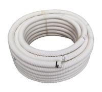 SOMATHERM FOR YOU, Tuyau d'évacuation flexible en PVC 32x40 mm - Longueur 20 m - Idéal pour eau chaude et froide - Compatible avec systèmes d'évacuation - Couleur blanche