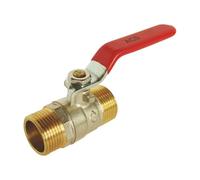 SOMATHERM FOR YOU, Vanne à sphère Double Mâle 1" - PN 16 - Économie et fiabilité - Étanchéité par double joints toriques - Corps en laiton CW617N - Température -5°C à +90°C