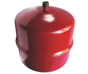 SOMATHERM FOR YOU, Vase d'expansion 8L cylindrique suspendu pour chauffage central, pré-gonflé à 1,5 bar, pression max 4 bars, température -10° à +100°C, finition rouge RAL3000