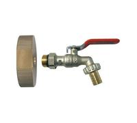 SOMATHERM Kit de Raccordement récupérateur d`Eau de Pluie - Cuve 1000 L - Raccordement de 60 x 6 - Robinet 1/2` -