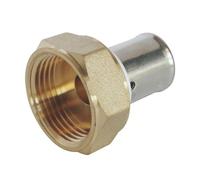 SOMATHERM FOR YOU - Raccord droit à sertir pour tube PER Ø16 - écrou tournant Femelle 20/27 (3/4''), Permet de raccorder un tube PER de diamètre Ø16