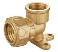 raccord laiton pe - applique murale - femelle pe ø 25 - taraudage 3/4'