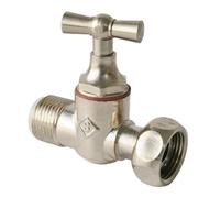 SOMATHERM FOR YOU - Robinet de WC droit nickelé brut M12/17 - Ecrou Prisonnier 12/17