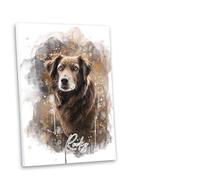 SOMEDA® Votre animal de compagnie comme portrait personnalisé/chien, chat, cheval, etc. / comme affiche, toile ou image encadrée/cadeau unique (20x30 cm, affiche)