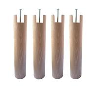 Someo 4 Pieds cylindriques pour Cadre à Lattes Naturel 30 cm