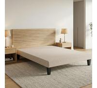 Someo Sommier tapissier 2x80x200 cm 13 cm Lune Beige Ivoire