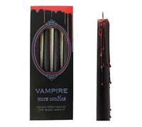Something Different Lot de 4 bougies noires en forme de larmes de vampire - Rituels gothiques d'Halloween