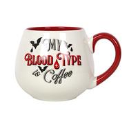 something different - Mug MY BLOOD TYPE IS COFFEE (Taille unique) (Blanc/Rouge)