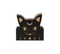 Something Different Mystic Mog Lot de 4 dessous de verre Motif tête de chat Noir Taille unique