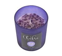 Something Different Wholesale Bougie de Lavande de guérison en Cristal - Chakra du troisième œil, Violet givré, éclats d’améthyste