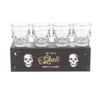 Something Different Wholesale Lot de 4 verres à shot tête de mort - Élevez un verre à l'extraordinaire