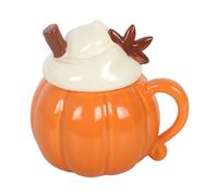 Something Different Wholesale Tasse en céramique avec couvercle en forme de citrouille pour boissons chaudes