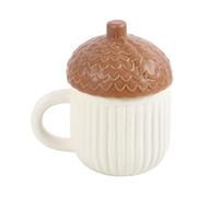 Something Different Wholesale Tasse en forme de gland d'automne - Tasse en céramique de 355 ml pour café et thé d'automne, joli design de saison des récoltes, passe au lave-vaisselle, cadeau pour