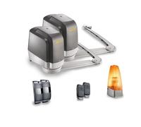 SOMFY 1241429 - Motorisation à bras Lockyvia Essential RTS pour portail battant - Livrée avec 2 télécommandes Keypop, feu