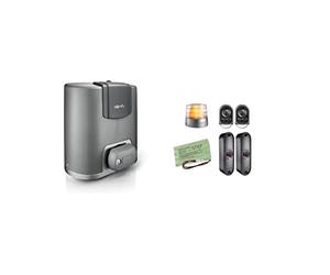 Somfy 1241520 - Motorisation professionnelle Elixo 3S M io - Pack confort pour portail coulissant - Livrée avec 2 télécommandes, feu orange, photocellules et batterie de secours