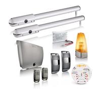 SOMFY 1241522 - Motorisation de portail battant à vérin SGS Essential RTS - Livrée avec 2 télécommandes Keypop, feu orange,