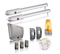 SOMFY 1241525 - Motorisation de portail battant à vérin SGS Essential RTS - Livrée avec 3 télécommandes Keypop, feu orange et