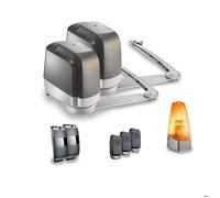 SOMFY 1241770 - Motorisation à bras Lockyvia Essential RTS pour portail battant - Livrée avec 3 télécommandes Keypop, feu