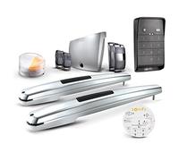 Somfy 1245531 - Motorisation Exavia Star portail battant - Pour vantaux largeur max. 2,5m et hauteur max. 2m - Livré avec 1 clavier à code, 2 télécommandes Keypop, 1 feu orange et photocellules